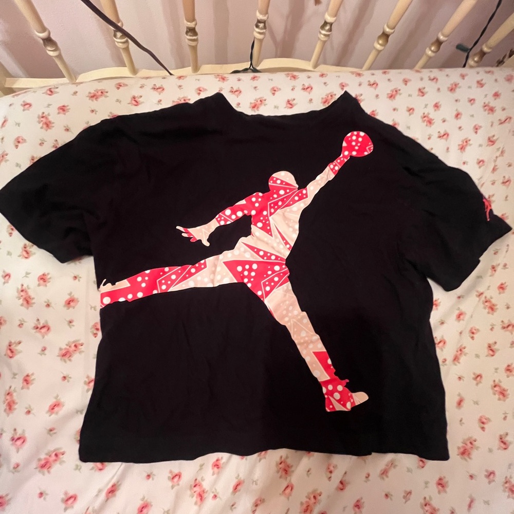Jordan Black and Red Crop Top